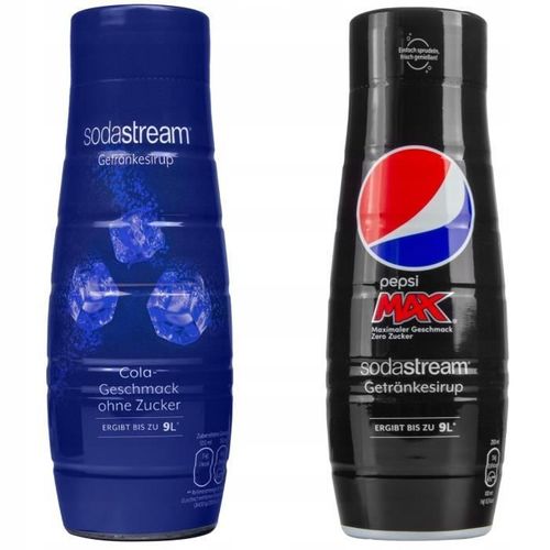 Set De Sirop Pour Sodastream Cola Sans Sucre + Pepsi Max 440ml