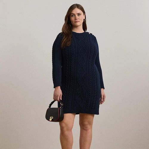 Grandes Tailles - Robe-Pull Boutons Motifs Tricot D'aran