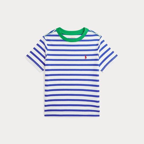 T-Shirt Rayé Contrasté Jersey De Coton