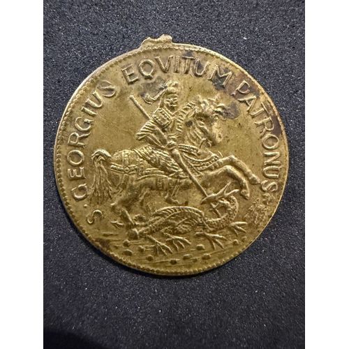Médaille Saint Georgius Equitum Patronius - Antique. Vintage