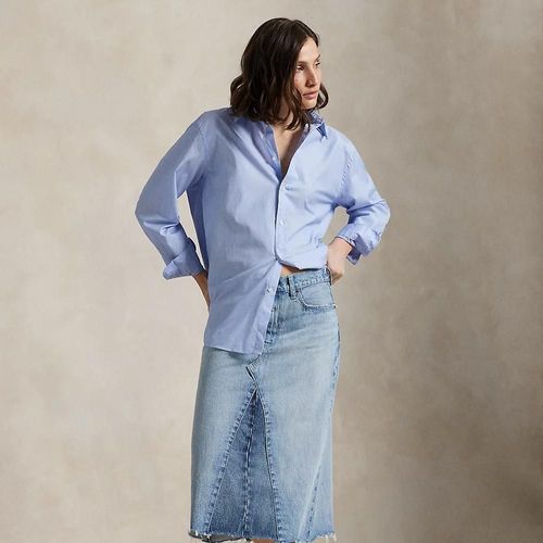 Jupe Trapèze À Pans En Denim