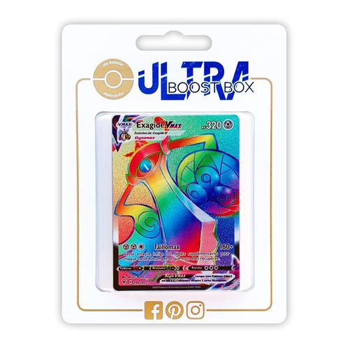 Exagide Vmax 190 185 Arc En Ciel Secr Te - Ultraboost X Epée Et Bouclier 4 Voltage Éclatant - Coffret De 10 Cartes Pokémon Françaises