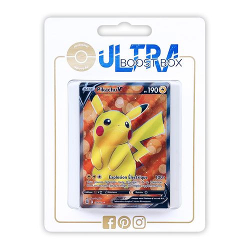 Pikachu V 157 172 Full Art - Ultraboost X Epée Et Bouclier 9 - Stars Étincelantes - Coffret De 10 Cartes Pokémon Françaises