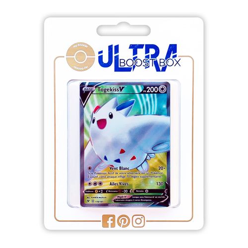 Togekiss V 178 185 Full Art - Ultraboost X Epée Et Bouclier 4 Voltage Éclatant - Coffret De 10 Cartes Pokémon Françaises
