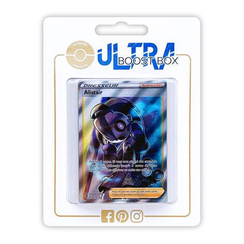 Alistair 179 185 Dresseur Full Art - Ultraboost X Epée Et Bouclier 4 Voltage Éclatant - Coffret De 10 Cartes Pokémon Françaises