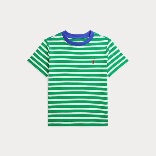 T-Shirt Rayé Contrasté Jersey De Coton