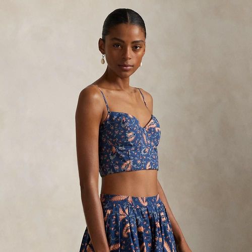 Haut Bustier Fleuri En Coton