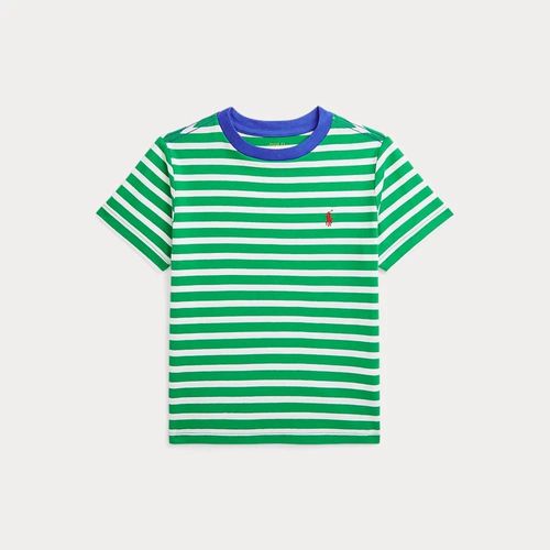 T-Shirt Rayé Contrasté Jersey De Coton