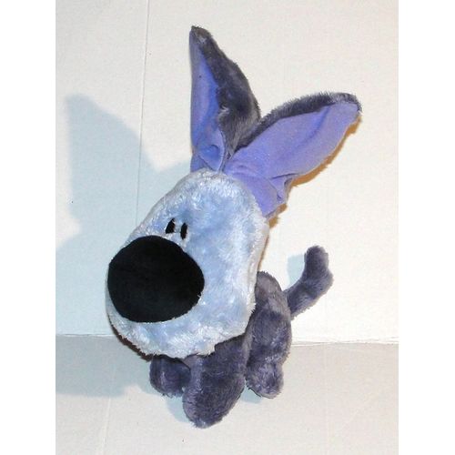 peluche chien mauve rubo toys - doudou chien assis