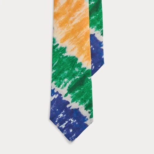 Cravate À Motif Tie-Dye En Lin