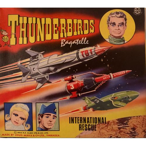 - Jeu Vintage -1966- Madeleine By Louis Marx &Co- Ltd., Swansea - Thunderbirds Bagatelle : International Rescue -  Jeu De Billes- Collector - 