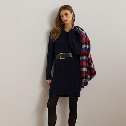Robe-Pull Boutons Motifs Tricot D'aran