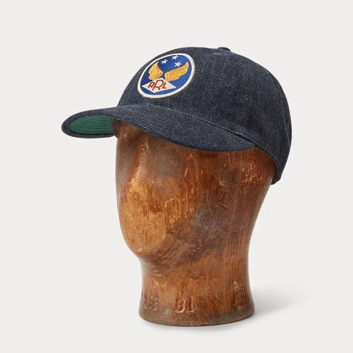 Casquette De Baseball Logo Ailé En Denim