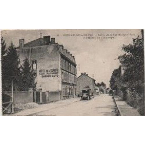 Cpa 1929 N° 10 Mourmelon Le Grand - 51 Marne - Entree De La Rue Du Marechal Foch - Et L'Hotel De L'Europe