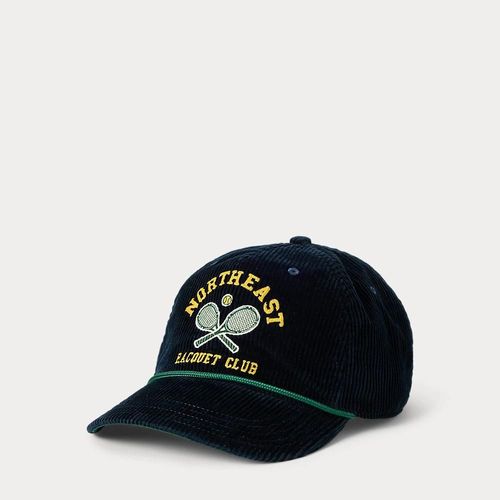 Casquette Brodée En Velours Côtelé