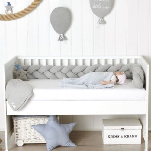 Tour De Lit Coussin Gris 150x11cm