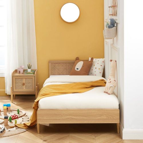 Lit Enfant Simple En Bois 90x190cm - Bois Clair