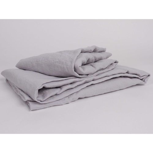 Drap Housse Lin Lavé 2 Personnes Uni 140x190 Cm