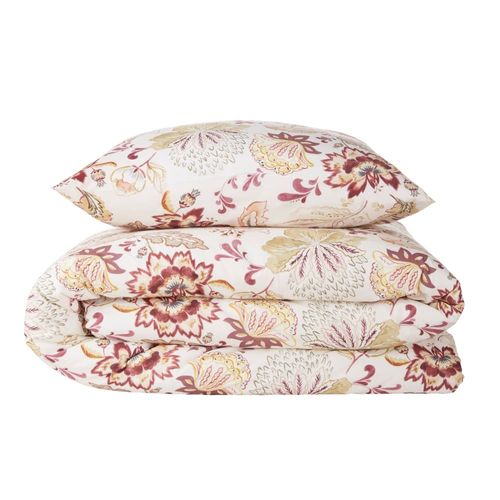 Parure De Lit En Coton Biologique Imprimé Floral Multicolore 260x240