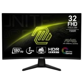 MSI MAG 32C6 - Écran LCD - jeux - incurvé - 32" (31.5" visualisable) - 1920 x 1080 Full HD (1080p) @ 180 Hz - Rapid VA - 250 cd/m² - 3000:1 - 1 ms - 2xHDMI, DisplayPort