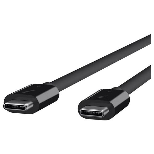 Belkin Thunderbolt 3 - Câble Thunderbolt - 24 pin USB-C (M) pour 24 pin USB-C (M) - USB 3.1 Gen 2 / Thunderbolt 3 / DisplayPort 1.2 - 80 cm - noir - pour P/N: F4U109tt
