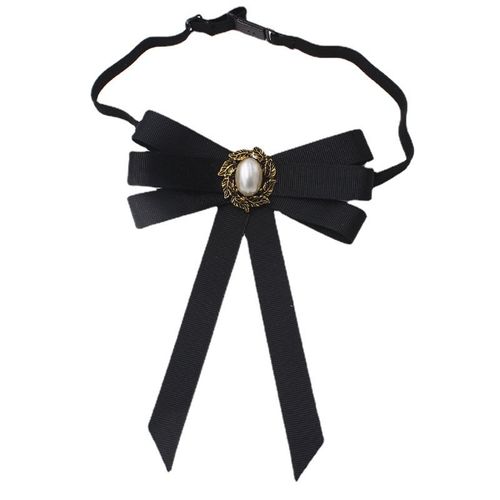 Noeud Papillon Perlé De Style Collège Coréen Pour Femmes,Ruban Fileté,Broche,Chemises Uniformes,Accessoires Vestisens,216.239.