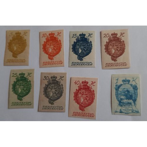 Timbres Neufs - Liechtenstein 1920 - Série "Coat Of Arms" (Non Dentelée - Complète)