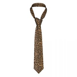 Cravate Slim En Polyester Pour Hommes Et Femmes,Col Animal Classique,Accessoires Business,Imprimé Léopard,8 Cm