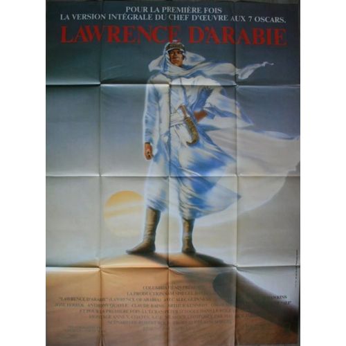 Lawrence D'arabie / Lawrence Of Arabia - Affiche Originale De Cinéma - Format 120x160 Cm - Un Film De David Lean Avec Peter O'toole, Omar Sharif, Anthony Quinn, Alec Guinness - Année 1983