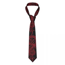 Le Dragon Viking Fenrir Raven Cravate Hommes Femmes Polyester 8 Cm Cravates Hommes Mode Large Costumes Accessoires Affaires