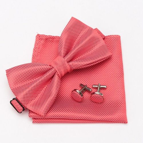 Lèvent De Manchette À Carreaux Classiques Pour Hommes,Ensemble De N?uds Papillon,Mouchoir,Boutons De Manchette Formels,Fête De Mariage,3 Pièces