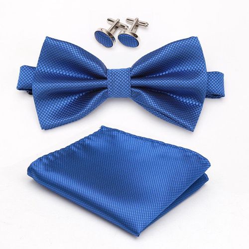 Lèvent De Manchette À Carreaux Classiques Pour Hommes,Ensemble De N?uds Papillon,Mouchoir,Boutons De Manchette Formels,Fête De Mariage,3 Pièces