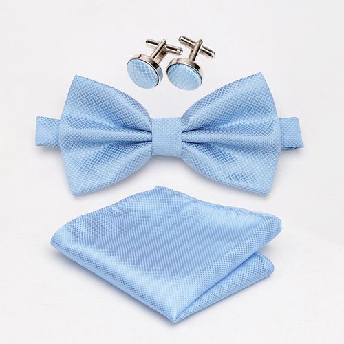 Lèvent De Manchette À Carreaux Classiques Pour Hommes,Ensemble De N?uds Papillon,Mouchoir,Boutons De Manchette Formels,Fête De Mariage,3 Pièces