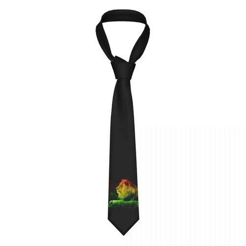 Jamaïque Rastafari Reggae Rasta Lion Cravates Hommes Soie Jamaïcain Fier Cravates Pour Costumes De Bureau Accessoires