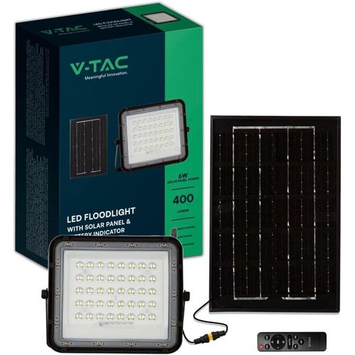 Projecteur Solaire Noir - Ip65-400 Lumens - 6400 K[AMP749705]