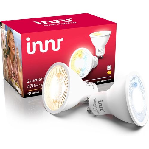 Ampoule Connectée Zigbee Gu10, Fonctionne Avec Hue* Et Alexa (Pont Requis), Spot Blanc Chaud À Froid, Led Lampe, Intensité Variable, 470 Lumens - 2 Pack[Amp748169]
