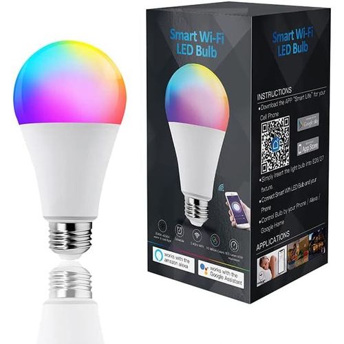 Ampoule Led Intelligente, Ampoule Wifi Régulable 16m Couleur, Blanc, E27 9w Équivalente 60w 800lm, Compatible Alexa, Echo Et Google Home Ampoule Led Intelligente Wifi[Amp745020]