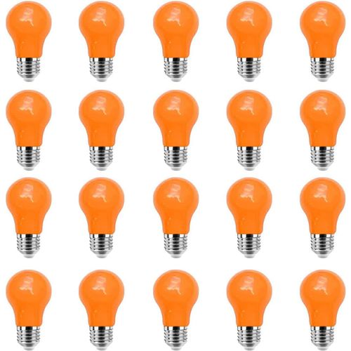 Ampoule Colorée E27, 3w Led Ampoules Couleur, Équivalent Incandescence 30w, Orange, 250lm Ampoule Écoénergétique Colorée, Pour Guirlande Colorée Halloween Décoration De Fête De Noë[Amp748020]