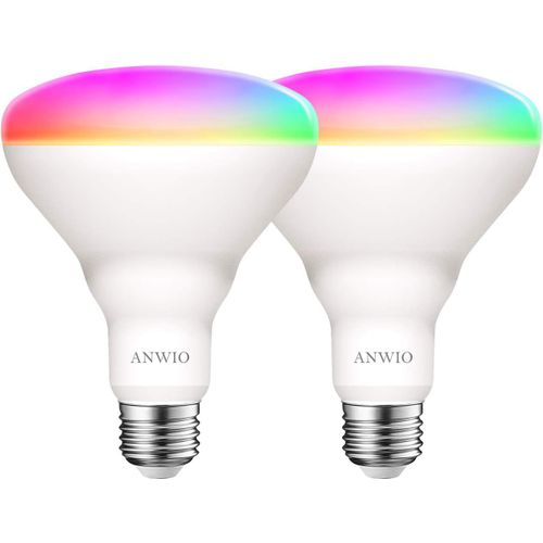 9w Ampoule Led Wifi Et Bluetooth E27 Dimmable Et Multicolore, Tuya App Et Smart Life, 806 Lm Rgb Ampoule Br30, Pas De Hub Requis, Lot De 2.[Amp745686]