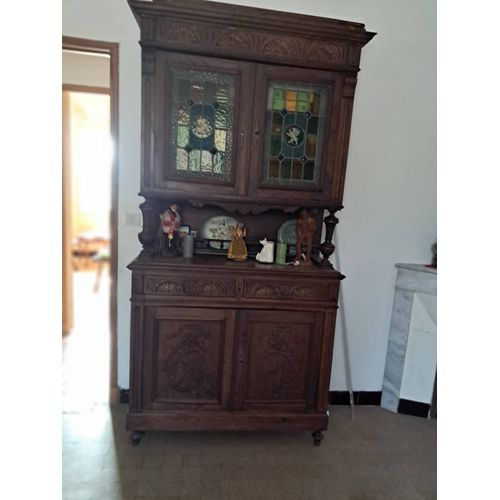 Buffet 2 Corps Vitraux Style Henri Ii