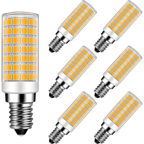 Ampoule Led E14 9w Led Equivalente 75w Blanc Chaud 3000k, 750lm, Économie D'énergie, Ac220-240v, Pour Lustre, Lustre En Cristal, Applique, Non-Dimmable, Lot De 6[Amp744878]
