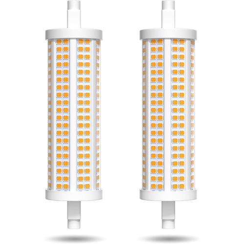 Ampoule Led R7s 118mm 30w Dimmable Blanc Chaud 3000k J118 Ampoule Crayon Lampe 2100lm Culot R7s Led Lumière Linéaire Pour Maison, Salon, Balcon, Bureau, Hôtel, Restaurant, Etc(2pcs[Amp745433]