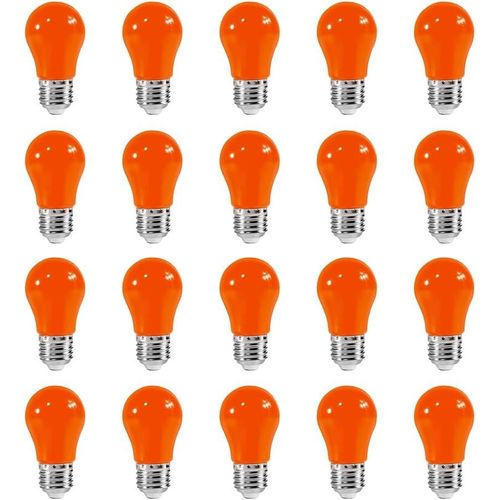 20x Ampoule Led De Couleur 3w E27 À Vis Ampoule Multicolore Pour Mariage Halloween Fête De Noël Bar Ambiance Ambiance Décor,Orange[Amp745870]
