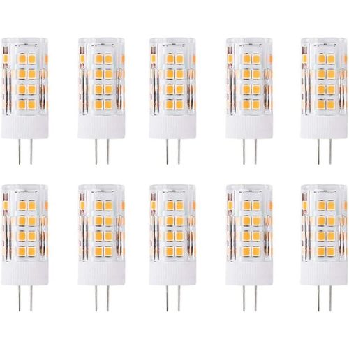 G4 5w Suspension Ampoule Led, Économie D'énergie, Sans Scintillement, Ampoule Halogène Équivalente 50w, 500 Lumens, Ac 12v, 3000k Blanc Chaud, 10 Pcs[Amp749443]