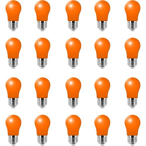 20x Ampoule Led De Couleur 3w E27 À Vis Ampoule Multicolore Pour Mariage Halloween Fête De Noël Bar Ambiance Ambiance Décor,Orange[Amp745096]