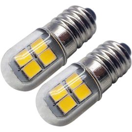 Lot De 2 Ampoules Led E10 4,5 V - 6 V - Culot À Vis E10 Ampoules Led 2835 8smd - Jaunes - Mise À Niveau Pour Lampes Frontales, Lampes Torches, Lampes De Poche[Amp740864]