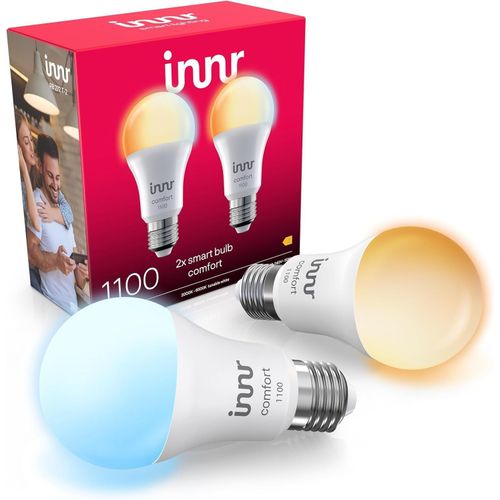 Ampoule Connectée Zigbee E27, Fonctionne Avec Hue* Et Alexa (Pont Requis), Lampe Blanc Chaud À Froid, Ampoules Led, Intensité Variable, 1190 Lumens - 2 Pack[Amp742098]