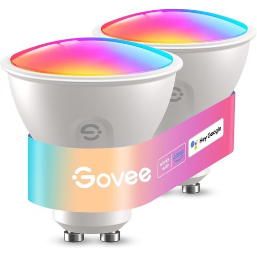 Ampoule Connectée Wifi, Ampoule Led Gu10 Rgbww Fonctionne Avec Matter, Alexa Et Google Home, Lampe Gu10 Intelligente 400lm Dimmable, 16 Millions De Couleurs, Synchronisation De Mus[Amp741869]
