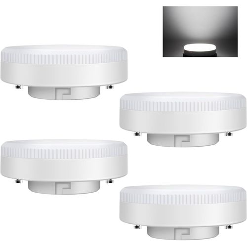 Ampoule Gx53 Led 9w, Blanc Froid 6500k, Non Dimmable, Équivalent À 71w Halogène, Ampoule Led Gx53 Spot Pour Armoires, Lot De 4[Amp740500]