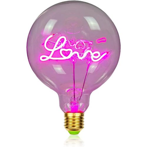 Vintage Ampoules Led Ampoule 4w Dimmable Love Lettre Ampoules Décoratives 220/240v E27 Lampe De Table Maison Pink[Amp742186]